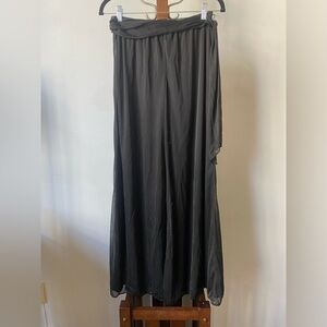 Black Wide Leg Sheer Pants with black liner Size M